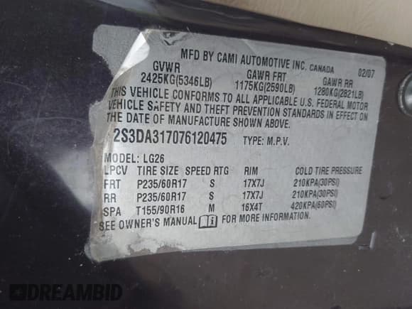 ✅ 2007 Suzuki XL7 Luxury • VIN: 2S3DA317076120475 • Lot: 43644713. Wystawiony na IAAI z przebiegiem 202 744 mil. Bezpłatny archiwum sprzedaży aukcyjnych z USA i szczegółowy raport historii pojazdu na DreamBid. Zdjęcie 9.