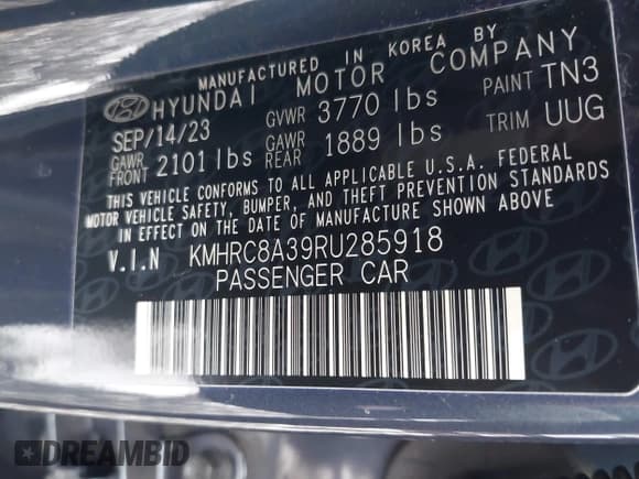 ✅ 2024 Hyundai Venue SEL • VIN: KMHRC8A39RU285918 • Lot: 41480084. Listed on IAAI with 4,824 mi. Free auction sales archive from the USA and detailed vehicle history report at DreamBid. Image 9.