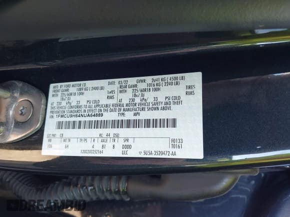 ✅ 2022 Ford Escape SEL • VIN: 1FMCU9H64NUA64889 • Lot: 43299640. Wystawiony na IAAI z przebiegiem 26 073 mil. Bezpłatny archiwum sprzedaży aukcyjnych z USA i szczegółowy raport historii pojazdu na DreamBid. Zdjęcie 8.