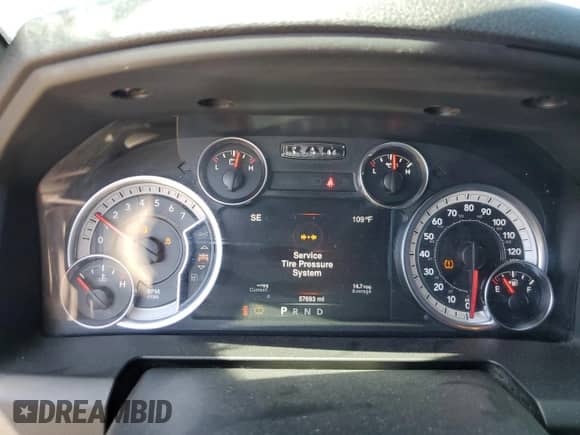 2021 Ram 1500 Warlock z VIN 1C6RR6GT8MS534560, wystawiony jako Copart lot #56605875 z przebiegiem 57 693 mil mil oraz Szkoda całkowita • Salvage title. Historia ofert i sprzedaży dostępna na DreamBid. Obrazek 9.