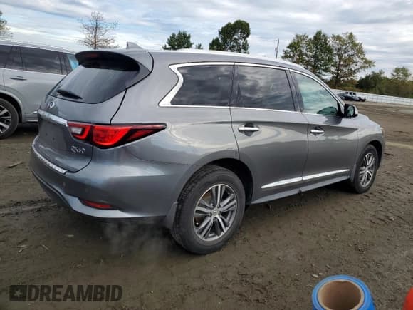 ✅ 2019 Infiniti QX60 Pure • VIN: 5N1DL0MNXKC569143 • Lot: 86155855. Listed on Copart with 146,794 mi. Free auction sales archive from the USA and detailed vehicle history report at DreamBid. Image 3.