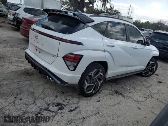 2024 Hyundai Kona N Line with VIN KM8HA3A34RU031683, listed as a Copart auction lot 80320044 with 11,821 mi miles and Non repairable. Bid and sale history available at DreamBid. Image 3.