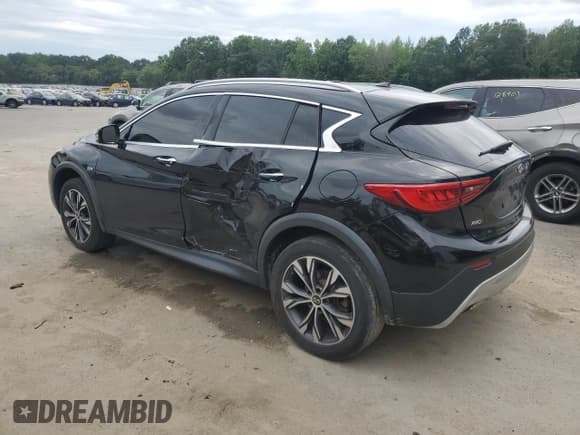 ✅ 2018 Infiniti QX30 Luxury • VIN: SJKCH5CR5JA047224 • Lot: 64248565. Listed on Copart with 143,208 mi. Free auction sales archive from the USA and detailed vehicle history report at DreamBid. Image 2.