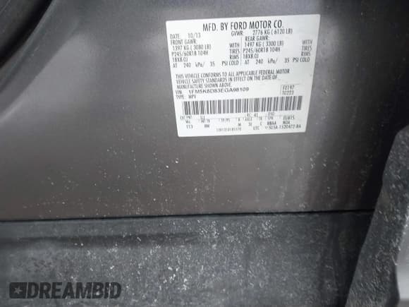 ✅ 2014 Ford Explorer XLT • VIN: 1FM5K8D83EGA98109 • Lot: 41547412. Wystawiony na IAAI z przebiegiem 138 405 mil. Bezpłatny archiwum sprzedaży aukcyjnych z USA i szczegółowy raport historii pojazdu na DreamBid. Zdjęcie 9.