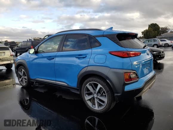 ✅ 2019 Hyundai Kona Ultimate • VIN: KM8K53A55KU356747 • Лот: 91463435. Опубликован ранее на Copart с пробегом 26 210 миль. Бесплатный доступ к архиву аукционных продаж из США и подробный отчёт об истории автомобиля на DreamBid. Изображение 2.