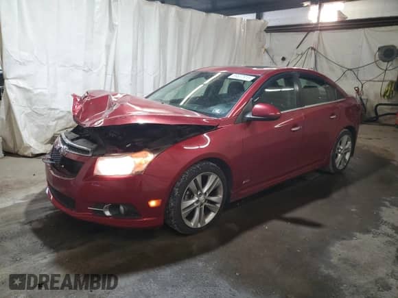 2011 Chevrolet Cruze LTZ with VIN 1G1PH5S97B7242268, listed as a Copart auction lot 89837915 with 166,608 mi miles and Salvage title. Bid and sale history available at DreamBid. Image 1.