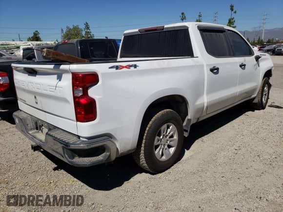 2022 Chevrolet Silverado 1500 Work Truck z VIN 1GCPDAEK5NZ613124, wystawiony jako Copart lot #65975394 z przebiegiem 76 917 mil mil oraz Szkoda całkowita • Salvage title. Historia ofert i sprzedaży dostępna na DreamBid. Obrazek 3.