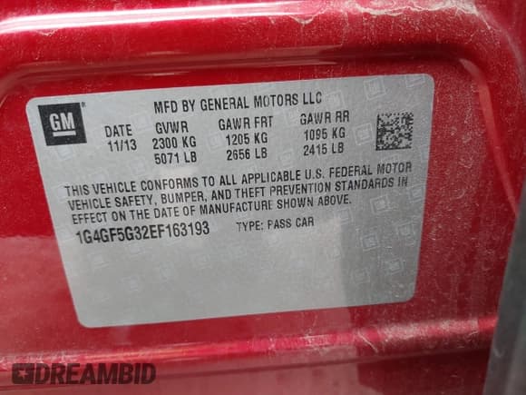 ✅ 2014 Buick LaCrosse Premium II • VIN: 1G4GF5G32EF163193 • Lot: 42647495. Wystawiony na IAAI z przebiegiem 121 029 mil. Bezpłatny archiwum sprzedaży aukcyjnych z USA i szczegółowy raport historii pojazdu na DreamBid. Zdjęcie 9.