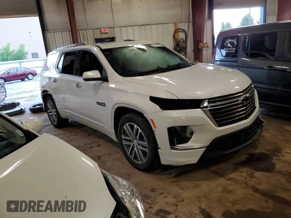 2022 Chevrolet Traverse High Country с VIN 1GNEVNKW5NJ173169, выставлен на аукционе Copart как лот 61679225 с пробегом 59 320 миль миль и Списание • Salvage title. История ставок и продаж доступна на DreamBid. Изображение 4.