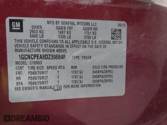 ✅ 2013 Chevrolet Silverado 1500 Work Truck • VIN: 1GCNCPEA8DZ396848 • Lot: 43612780. Wystawiony na IAAI z przebiegiem 386 519 mil. Bezpłatny archiwum sprzedaży aukcyjnych z USA i szczegółowy raport historii pojazdu na DreamBid. Zdjęcie 9.
