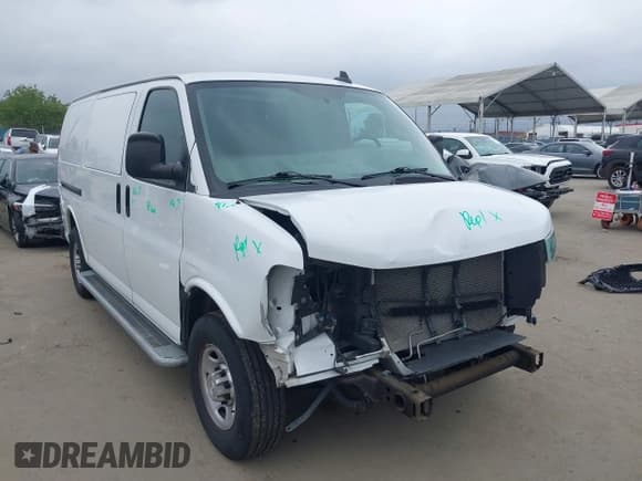 ✅ 2020 Chevrolet Express Cargo • VIN: 1GCWGAFG9L1268012 • Lot: 42160133. Listed on IAAI with 68,445 mi. Free auction sales archive from the USA and detailed vehicle history report at DreamBid. Image 1.