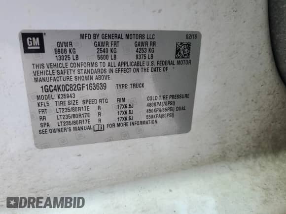 2016 Chevrolet Silverado 3500HD LTZ z VIN 1GC4K0C82GF163639, wystawiony jako Copart lot #76571244 z przebiegiem 199 356 mil mil oraz Szkoda całkowita • Salvage title. Historia ofert i sprzedaży dostępna na DreamBid. Obrazek 12.