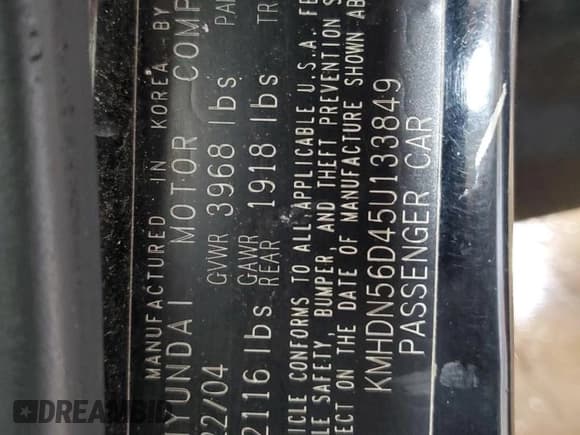 ✅ 2005 Hyundai Elantra GLS • VIN: KMHDN56D45U133849 • Lot: 57776975. Wystawiony na Copart z przebiegiem 175 860 mil. Bezpłatny archiwum sprzedaży aukcyjnych z USA i szczegółowy raport historii pojazdu na DreamBid. Zdjęcie 12.