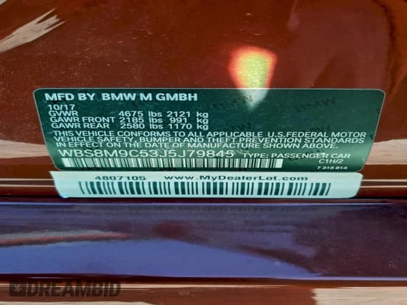 ✅ 2018 BMW M3 • VIN: WBS8M9C53J5J79845 • Lot: 95114735. Listed on Copart with 90,284 mi. Free auction sales archive from the USA and detailed vehicle history report at DreamBid. Image 12.