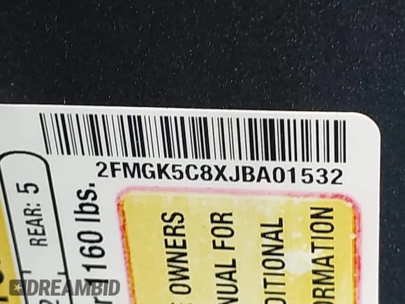 ✅ 2018 Ford Flex SEL • VIN: 2FMGK5C8XJBA01532 • Lot: 42169825. Wystawiony na IAAI z przebiegiem 112 715 mil. Bezpłatny archiwum sprzedaży aukcyjnych z USA i szczegółowy raport historii pojazdu na DreamBid. Zdjęcie 9.