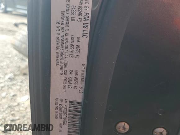 ✅ 2015 Dodge Challenger SXT Plus • VIN: 2C3CDZBG1FH843665 • Lot: 68496833. Wystawiony na Copart z przebiegiem 202 974 mil. Bezpłatny archiwum sprzedaży aukcyjnych z USA i szczegółowy raport historii pojazdu na DreamBid. Zdjęcie 12.