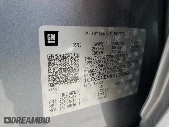 ✅ 2019 Chevrolet Colorado 2WD LT • VIN: 1GCGSCENXK1306568 • Лот: 71626554. Опубликован ранее на Copart с пробегом 68 043 миль. Бесплатный доступ к архиву аукционных продаж из США и подробный отчёт об истории автомобиля на DreamBid. Изображение 12.