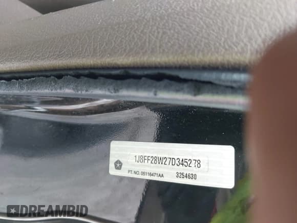 ✅ 2007 Jeep Patriot Sport • VIN: 1J8FF28W27D345278 • Lot: 41971857. Listed on IAAI with 167,460 mi. Free auction sales archive from the USA and detailed vehicle history report at DreamBid. Image 9.