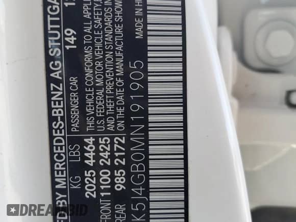 2021 Mercedes-Benz CLA 250 z VIN W1K5J4GB0MN191905, wystawiony jako Copart lot #65384225 z przebiegiem 73 276 mil mil oraz Szkoda całkowita • Salvage title. Historia ofert i sprzedaży dostępna na DreamBid. Obrazek 12.