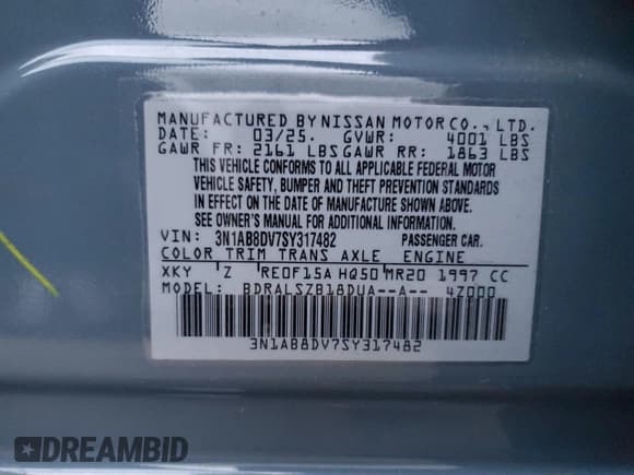 ✅ 2025 Nissan Sentra SR • VIN: 3N1AB8DV7SY317482 • Lot: 91092725. Listed on Copart with 3,045 mi. Free auction sales archive from the USA and detailed vehicle history report at DreamBid. Image 13.