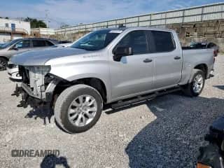 2020 Chevrolet Silverado 1500 Custom with VIN 3GCUYBEF3LG224432, listed as a Copart auction lot 64381975 with 89,032 mi miles and Salvage title. Bid and sale history available at DreamBid. Image 1.
