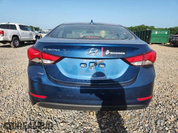 2014 Hyundai Elantra SE with VIN KMHDH4AE4EU212360, listed as a Copart auction lot 63861695 with 75,956 mi miles and Salvage title. Bid and sale history available at DreamBid. Image 6.