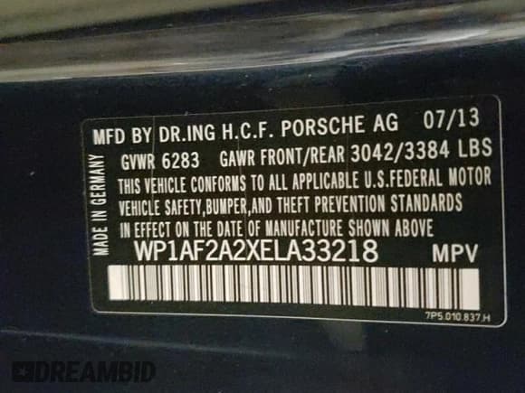 ✅ 2014 Porsche Cayenne Diesel • VIN: WP1AF2A2XELA33218 • Lot: 81865595. Wystawiony na Copart z przebiegiem 190 654 mil. Bezpłatny archiwum sprzedaży aukcyjnych z USA i szczegółowy raport historii pojazdu na DreamBid. Zdjęcie 13.