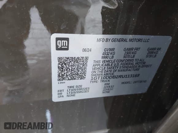 ✅ 2024 GMC HUMMER EV • VIN: 1GT10DDB2RU113168 • Лот: 41896072. Опубликован ранее на IAAI с пробегом 3 657 миль. Бесплатный доступ к архиву аукционных продаж из США и подробный отчёт об истории автомобиля на DreamBid. Изображение 9.
