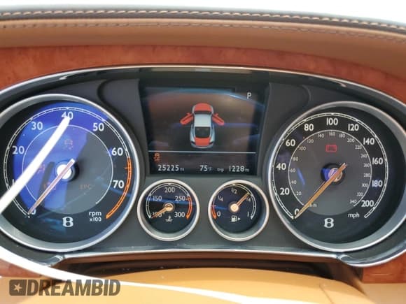 ✅ 2013 Bentley Continental GT • VIN: SCBFU7ZA2DC084722 • Lot: 50199214. Listed on Copart with 25,225 mi. Free auction sales archive from the USA and detailed vehicle history report at DreamBid. Image 9.