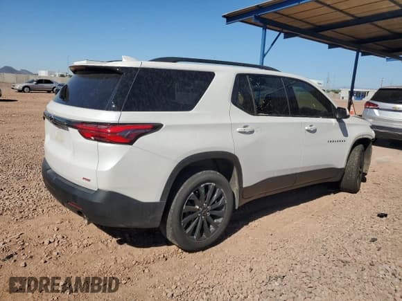 ✅ 2023 Chevrolet Traverse RS • VIN: 1GNERJKW8PJ256627 • Lot: 82754395. Listed on Copart with 34,863 mi. Free auction sales archive from the USA and detailed vehicle history report at DreamBid. Image 3.