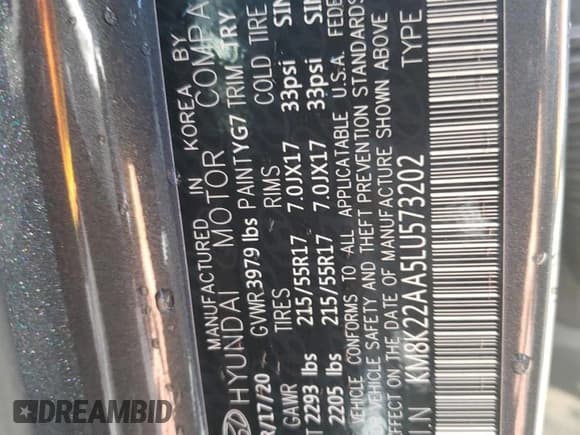 ✅ 2020 Hyundai Kona SEL • VIN: KM8K22AA5LU573202 • Лот: 63812343. Опубликован ранее на Copart с пробегом 41 335 миль. Бесплатный доступ к архиву аукционных продаж из США и подробный отчёт об истории автомобиля на DreamBid. Изображение 12.