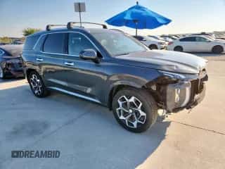 2022 Hyundai Palisade Calligraphy z VIN KM8R7DHE3NU410474, wystawiony jako Copart lot #85302735 z przebiegiem 4 114 mil mil oraz Szkoda całkowita • Salvage title. Historia ofert i sprzedaży dostępna na DreamBid. Obrazek 4.