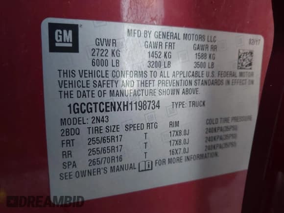 ✅ 2017 Chevrolet Colorado 4WD LT • VIN: 1GCGTCENXH1198734 • Лот: 43642814. Опубликован ранее на IAAI с пробегом 60 449 миль. Бесплатный доступ к архиву аукционных продаж из США и подробный отчёт об истории автомобиля на DreamBid. Изображение 9.