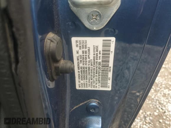 ✅ 2007 Honda Element EX • VIN: 5J6YH18767L001305 • Lot: 70948035. Listed on Copart with 227,469 mi. Free auction sales archive from the USA and detailed vehicle history report at DreamBid. Image 13.