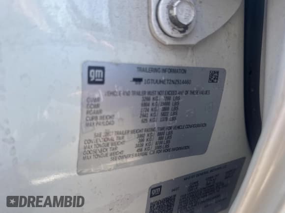 ✅ 2022 GMC Sierra 1500 Denali Ultimate • VIN: 1GTUUHET2NZ514460 • Лот: 65281035. Опубликован ранее на Copart с пробегом 28 550 миль. Бесплатный доступ к архиву аукционных продаж из США и подробный отчёт об истории автомобиля на DreamBid. Изображение 10.