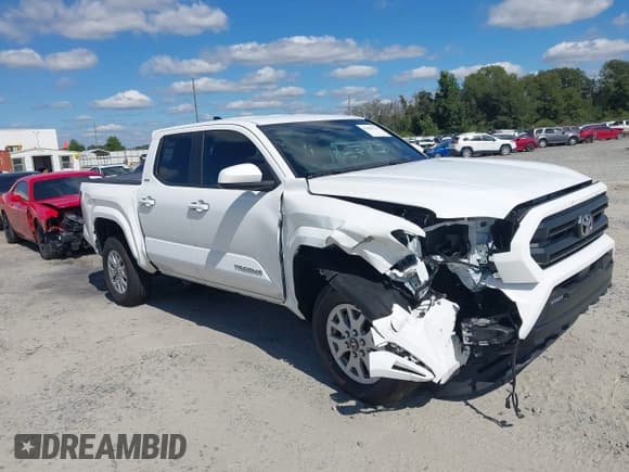 ✅ 2024 Toyota Tacoma SR5 • VIN: 3TMKB5FN5RM017194 • Lot: 43408154. Listed on IAAI with 10,766 mi. Free auction sales archive from the USA and detailed vehicle history report at DreamBid. Image 1.