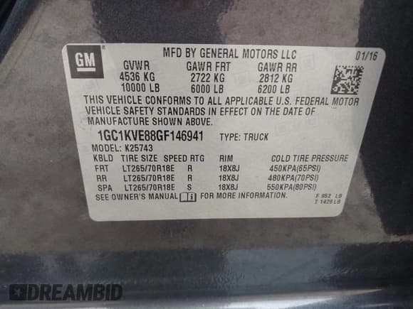 ✅ 2016 Chevrolet Silverado 2500HD LT • VIN: 1GC1KVE88GF146941 • Лот: 42080731. Опубликован ранее на IAAI с пробегом 161 760 миль. Бесплатный доступ к архиву аукционных продаж из США и подробный отчёт об истории автомобиля на DreamBid. Изображение 9.