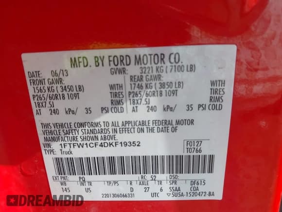 ✅ 2013 Ford F-150 XLT • VIN: 1FTFW1CF4DKF19352 • Лот: 43449449. Опубликован ранее на IAAI с пробегом Не указан. Бесплатный доступ к архиву аукционных продаж из США и подробный отчёт об истории автомобиля на DreamBid. Изображение 9.