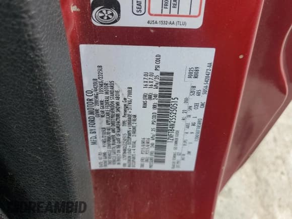 ✅ 2005 Ford Mustang Deluxe • VIN: 1ZVFT84N255250515 • Lot: 55279355. Listed on Copart with 182,633 mi. Free auction sales archive from the USA and detailed vehicle history report at DreamBid. Image 12.