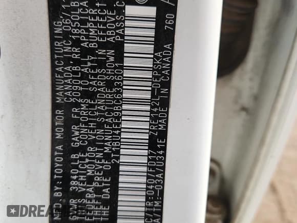 ✅ 2011 Toyota Corolla S • VIN: 2T1BU4EE9BC633601 • Lot: 92508145. Wystawiony na Copart z przebiegiem 216 996 mil. Bezpłatny archiwum sprzedaży aukcyjnych z USA i szczegółowy raport historii pojazdu na DreamBid. Zdjęcie 12.