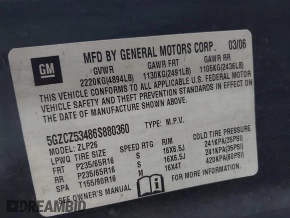 ✅ 2006 Saturn VUE • VIN: 5GZCZ53486S880360 • Lot: 42370716. Wystawiony na IAAI z przebiegiem 204 351 mil. Bezpłatny archiwum sprzedaży aukcyjnych z USA i szczegółowy raport historii pojazdu na DreamBid. Zdjęcie 9.