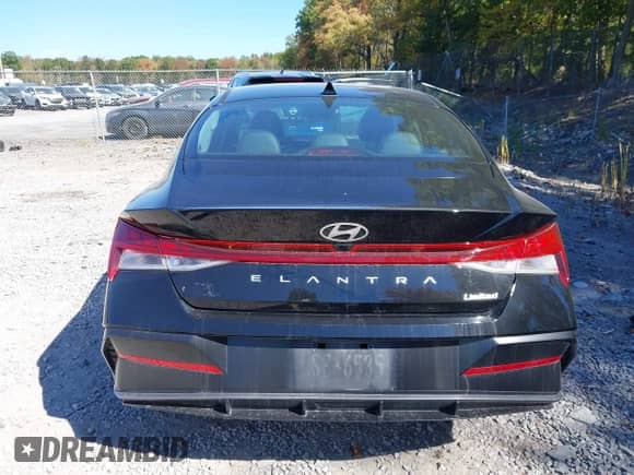 2025 Hyundai Elantra Limited with VIN KMHLP4DGXSU867758, listed as a IAAI auction lot 43374296 with 25,488 mi miles and . Bid and sale history available at DreamBid. Image 16.
