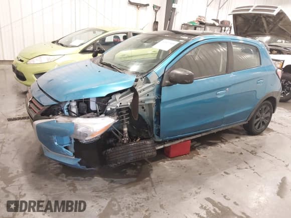 ✅ 2024 Mitsubishi Mirage Black Edition • VIN: ML32AWHJ5RH001684 • Lot: 41527369. Listed on IAAI with 46,940 mi. Free auction sales archive from the USA and detailed vehicle history report at DreamBid. Image 2.