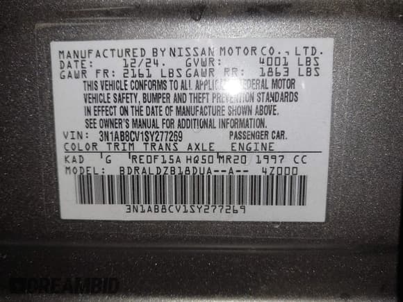 ✅ 2025 Nissan Sentra SV • VIN: 3N1AB8CV1SY277269 • Lot: 43032429. Wystawiony na IAAI z przebiegiem 12 366 mil. Bezpłatny archiwum sprzedaży aukcyjnych z USA i szczegółowy raport historii pojazdu na DreamBid. Zdjęcie 9.