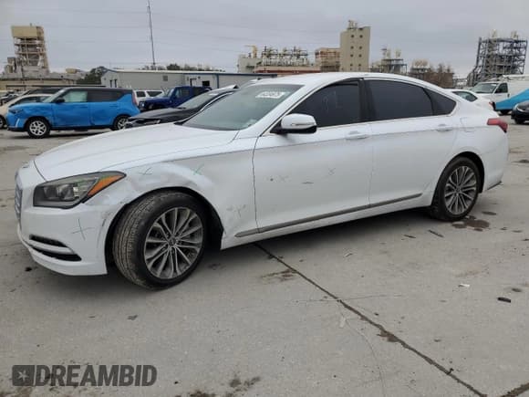 ✅ 2015 Hyundai Genesis 3.8L • VIN: KMHGN4JE4FU035980 • Lot: 44334975. Wystawiony na Copart z przebiegiem 103 840 mil. Bezpłatny archiwum sprzedaży aukcyjnych z USA i szczegółowy raport historii pojazdu na DreamBid. Zdjęcie 1.