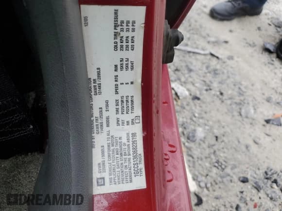 ✅ 2006 Chevrolet Colorado 1LT • VIN: 1GCCS136368226198 • Лот: 64387644. Опубликован ранее на Copart с пробегом 178 149 миль. Бесплатный доступ к архиву аукционных продаж из США и подробный отчёт об истории автомобиля на DreamBid. Изображение 14.