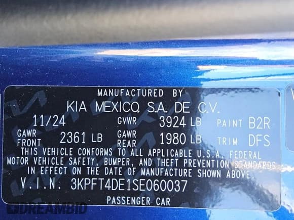 ✅ 2025 Kia K4 LXS • VIN: 3KPFT4DE1SE060037 • Lot: 92843675. Wystawiony na Copart z przebiegiem 13 833 mil. Bezpłatny archiwum sprzedaży aukcyjnych z USA i szczegółowy raport historii pojazdu na DreamBid. Zdjęcie 12.
