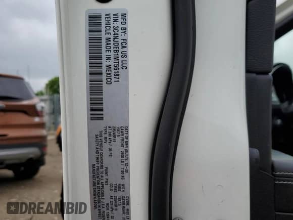 2021 Jeep Compass 80th Anniversary z VIN 3C4NJDEB1MT561871, wystawiony jako Copart lot #56173465 z przebiegiem 59 661 mil mil oraz Szkoda całkowita • Salvage title. Historia ofert i sprzedaży dostępna na DreamBid. Obrazek 14.