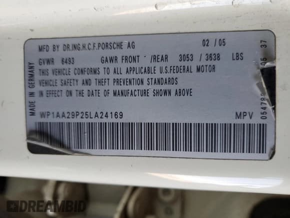 ✅ 2005 Porsche Cayenne • VIN: WP1AA29P25LA24169 • Лот: 55803255. Опубликован ранее на Copart с пробегом 117 630 миль. Бесплатный доступ к архиву аукционных продаж из США и подробный отчёт об истории автомобиля на DreamBid. Изображение 12.