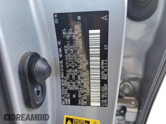 ✅ 2014 Toyota Highlander XLE • VIN: 5TDJKRFH3ES031859 • Лот: 85536705. Опубликован ранее на Copart с пробегом 180 744 миль. Бесплатный доступ к архиву аукционных продаж из США и подробный отчёт об истории автомобиля на DreamBid. Изображение 12.